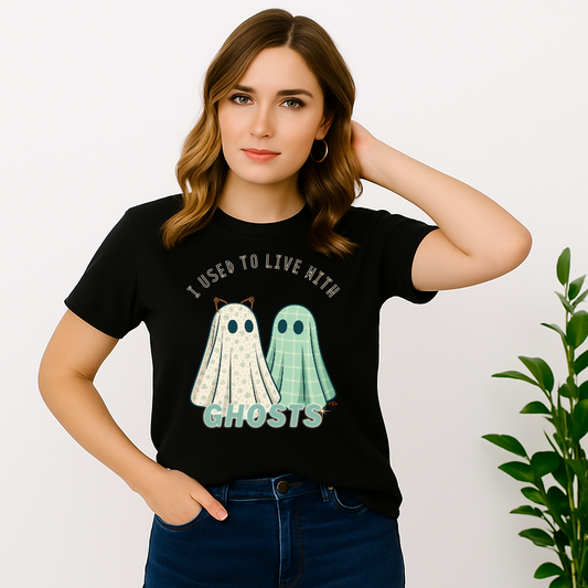 I Used To Live With Ghost T-Shirt | Showgirl - Anti-Hero Halloween Graphic Tee