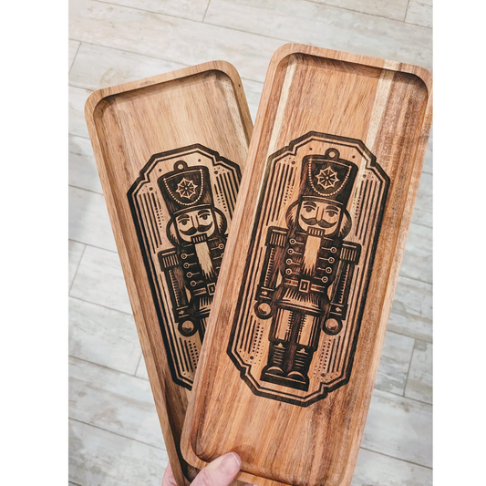 Nutcracker Serving Tray | Charcuterie Boards | Acacia Wood