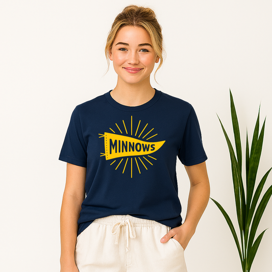 School spirit shirt with pennant for Madisonville Elementary Minnows


