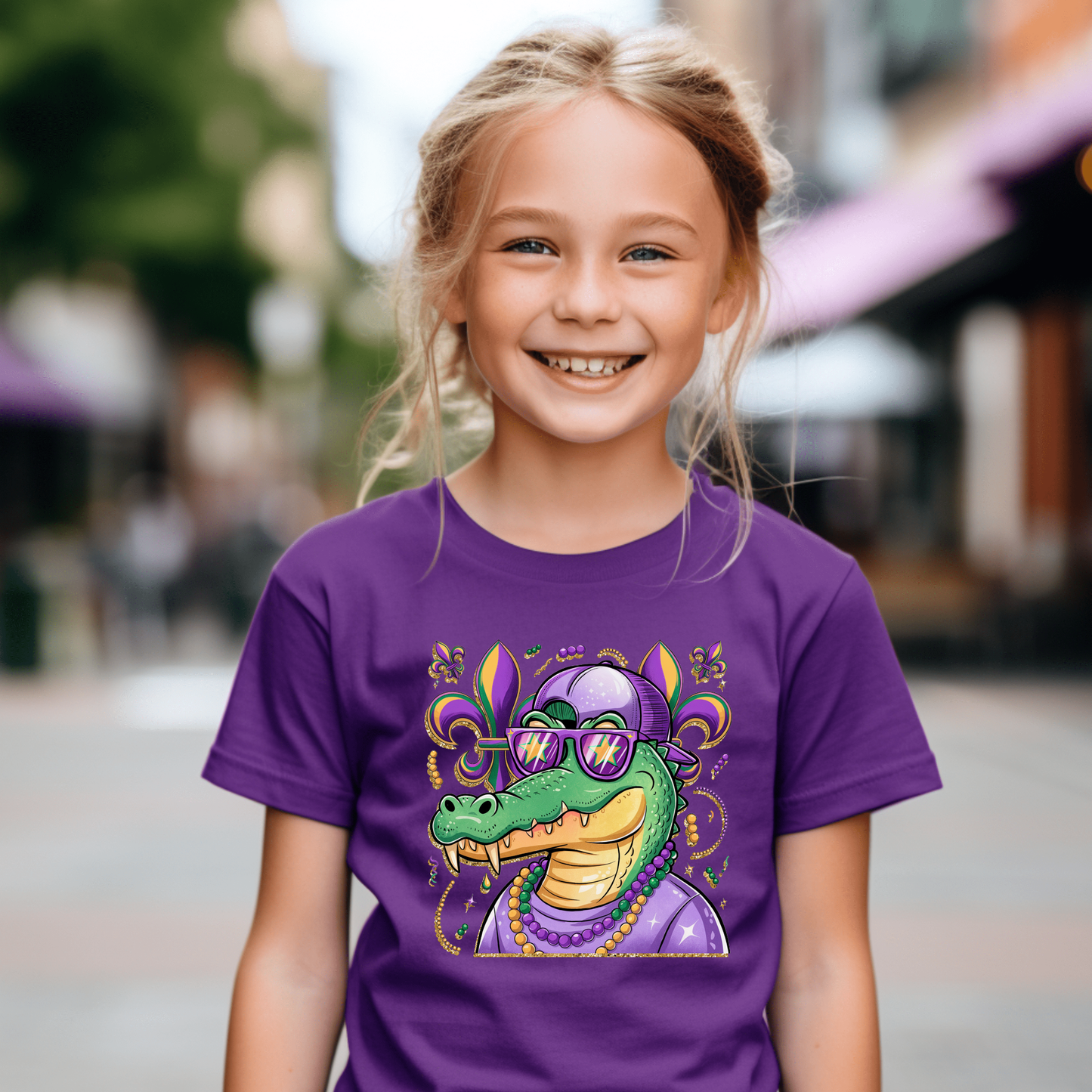 Youth Alligator Mardi Gras Shirt – Carnival Parade Tee