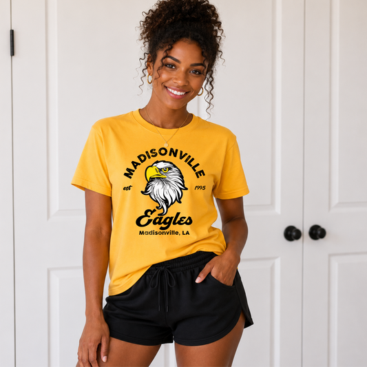 Madisonville Jr High Eagles Est. 1995 T-Shirt _ Gold