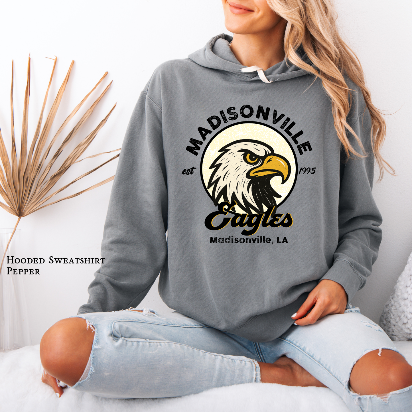 Madisonville Jr. Eagles Hoodie – Vintage Est. 1995 Mascot Sweatshirt