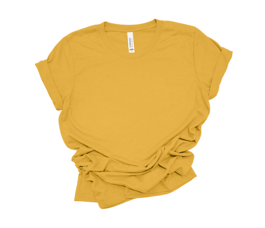 Mustard Solid Color Bella & Canvas Tees | ADULT | 3001