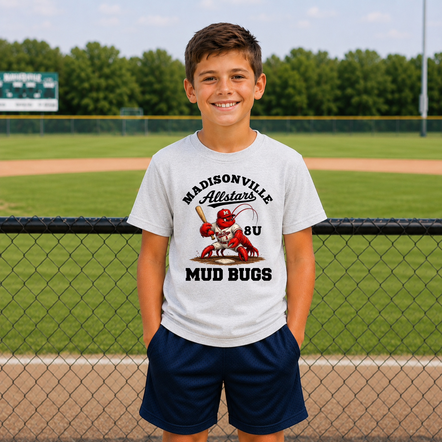 Madisonville Mud Bugs 8U Allstars Baseball Shirt