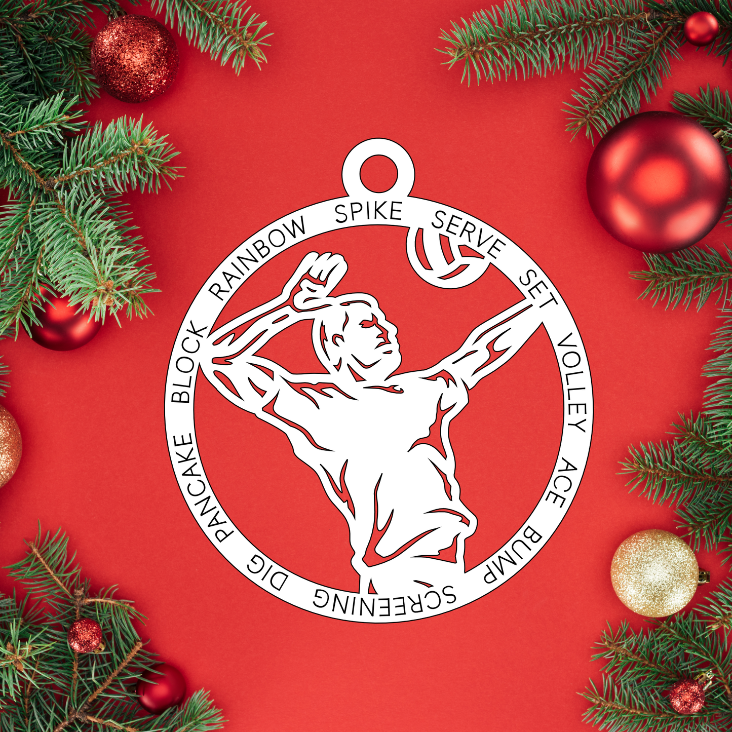 Male Volleyball | Christmas Ornaments