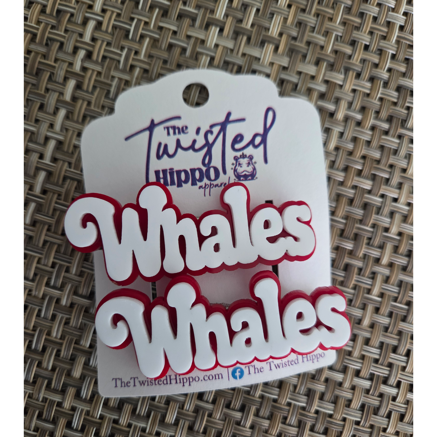 Whales Acrylic Alligator Clip Barrette Set