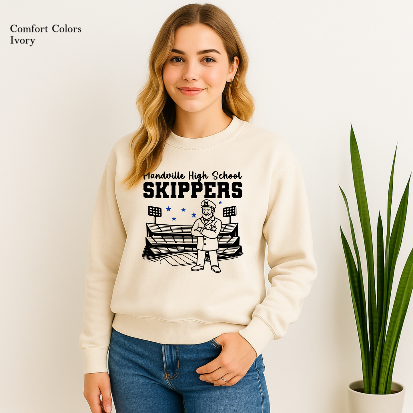 Friday Night Lights Football Sweatshirt – Mandeville Skippers Spiritwear
