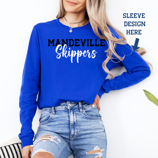 Mandeville Skippers | Mandeville High | SLEEVE DESIGN | B&C Long Sleeve
