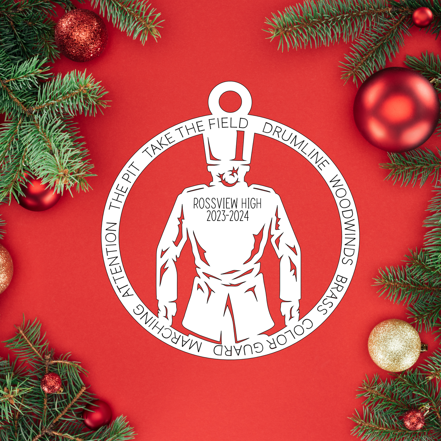 Male Marching Band Ornament | School Christmas Ornaments