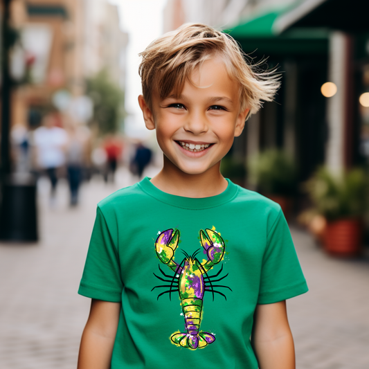 Carnival crawfish Mardi Gras kids t-shirt