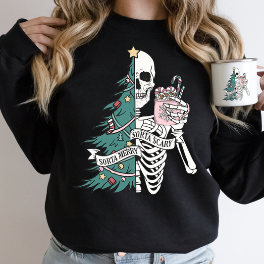 Sort of Merry Sort of Scary | Christmas Independent Trading Comp. Sweatshirts