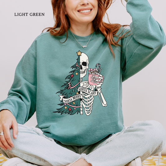 Sort of Merry Sort of Scary | Christmas Comfort Color Sweatshirts
