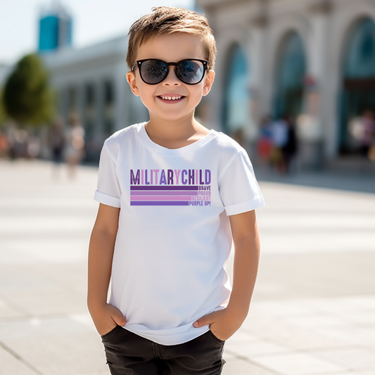 brave proud resilient military child youth shirt