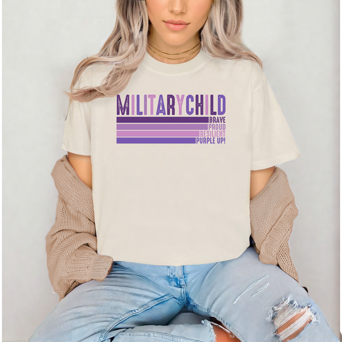 brave proud resilient military child shirt
