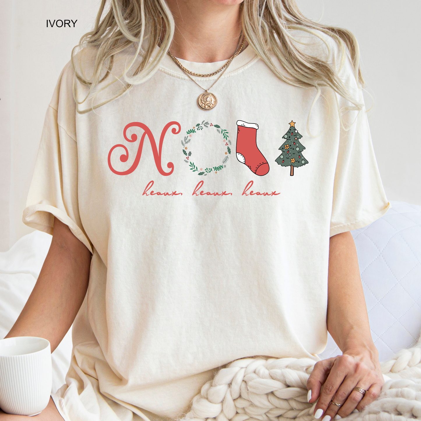 NOLA Red & Green Traditional Vintage | Christmas Tee | Holiday Shirt | Adult T-shirt | New Orleans Christmas Shirt