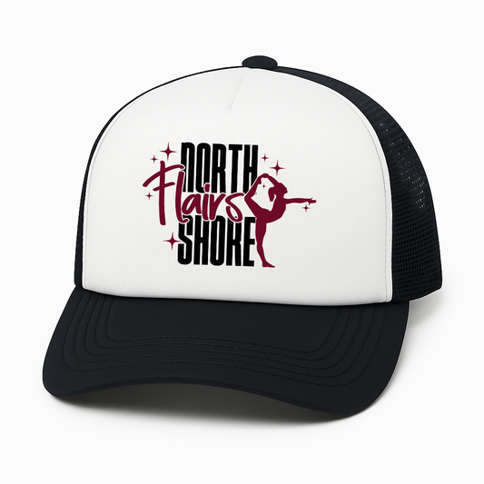 Northshore Flairs official logo hat with dancer silhouette