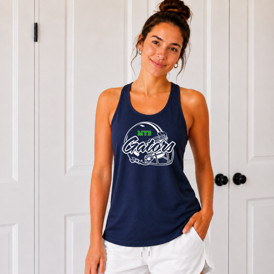 MYB Gators Football Helmet Racerback Women's Tank