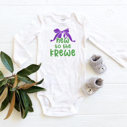 Coquette Bow | New to the Krewe | Mardi Gras | Infant Bodysuit