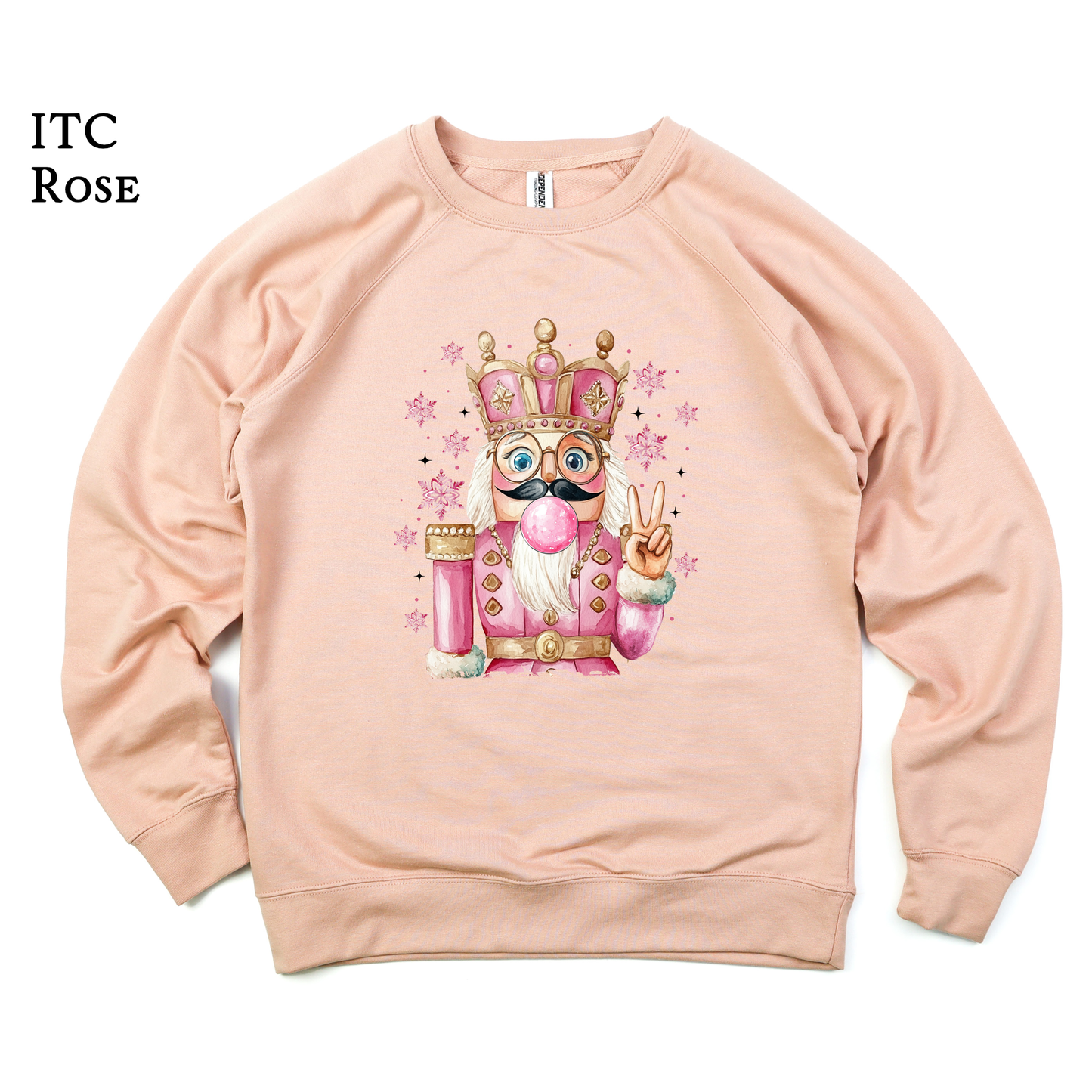 Bubble Blowing Pink Nutcracker | Raglan Sweatshirt