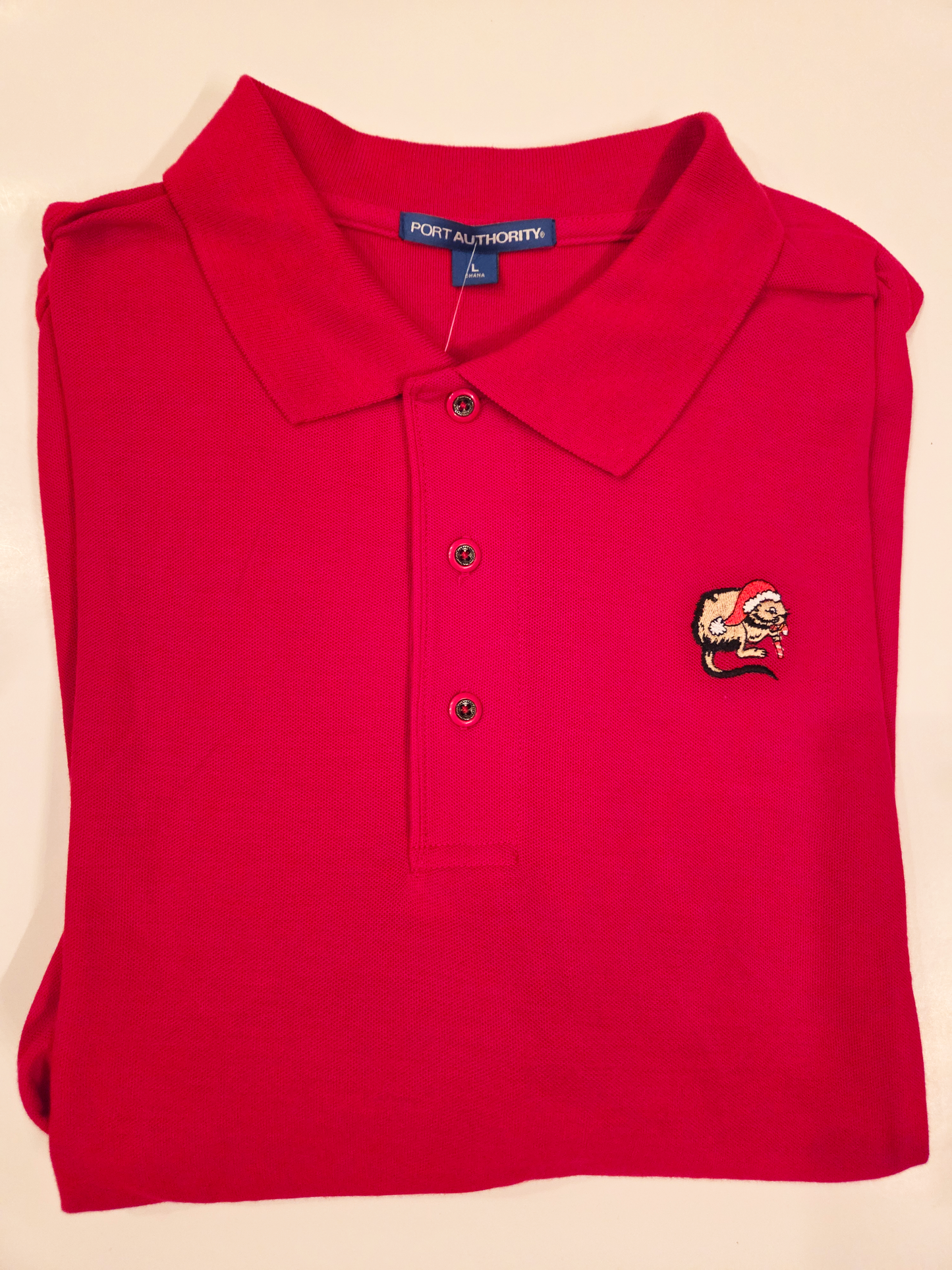 Red Nutria Santa Christmas Polo Shirt