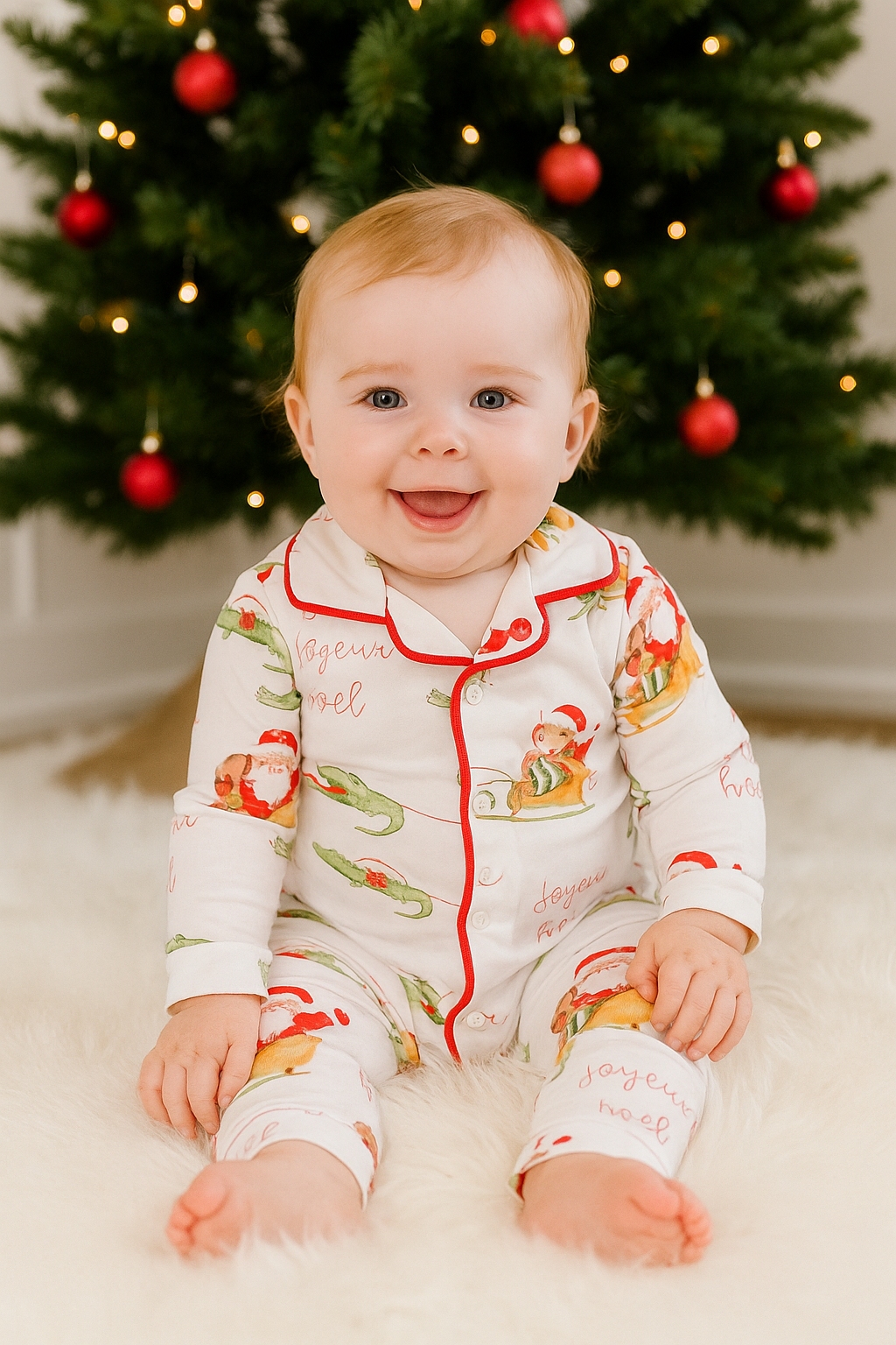One-piece Ollie Jay Joyeux Noël holiday romper