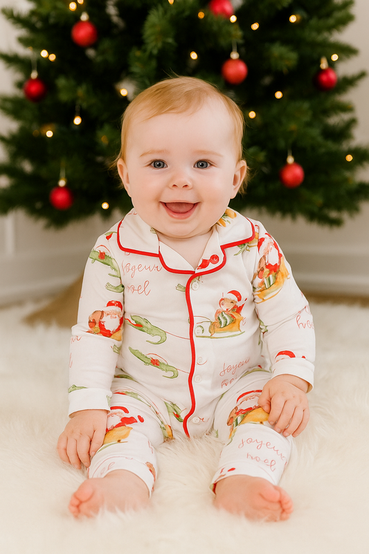 One-piece Ollie Jay Joyeux Noël holiday romper