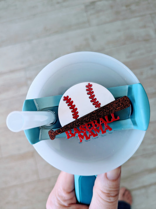 Baseball Mama | Cup Topper | Quencher H2.0