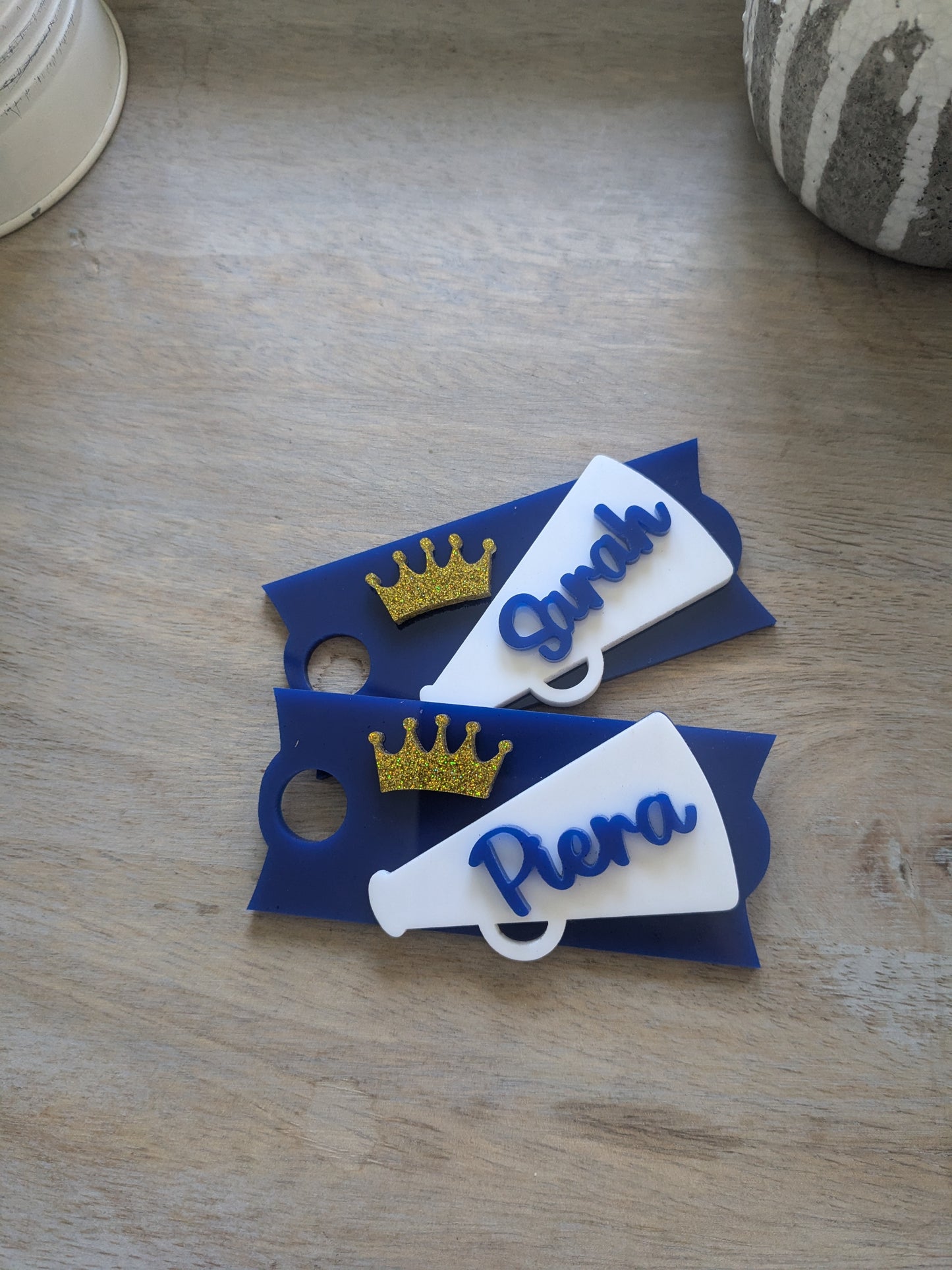Gold & Navy Cheer Stanley Cup Topper | Cheerleader | Gems | Quencher H2.0