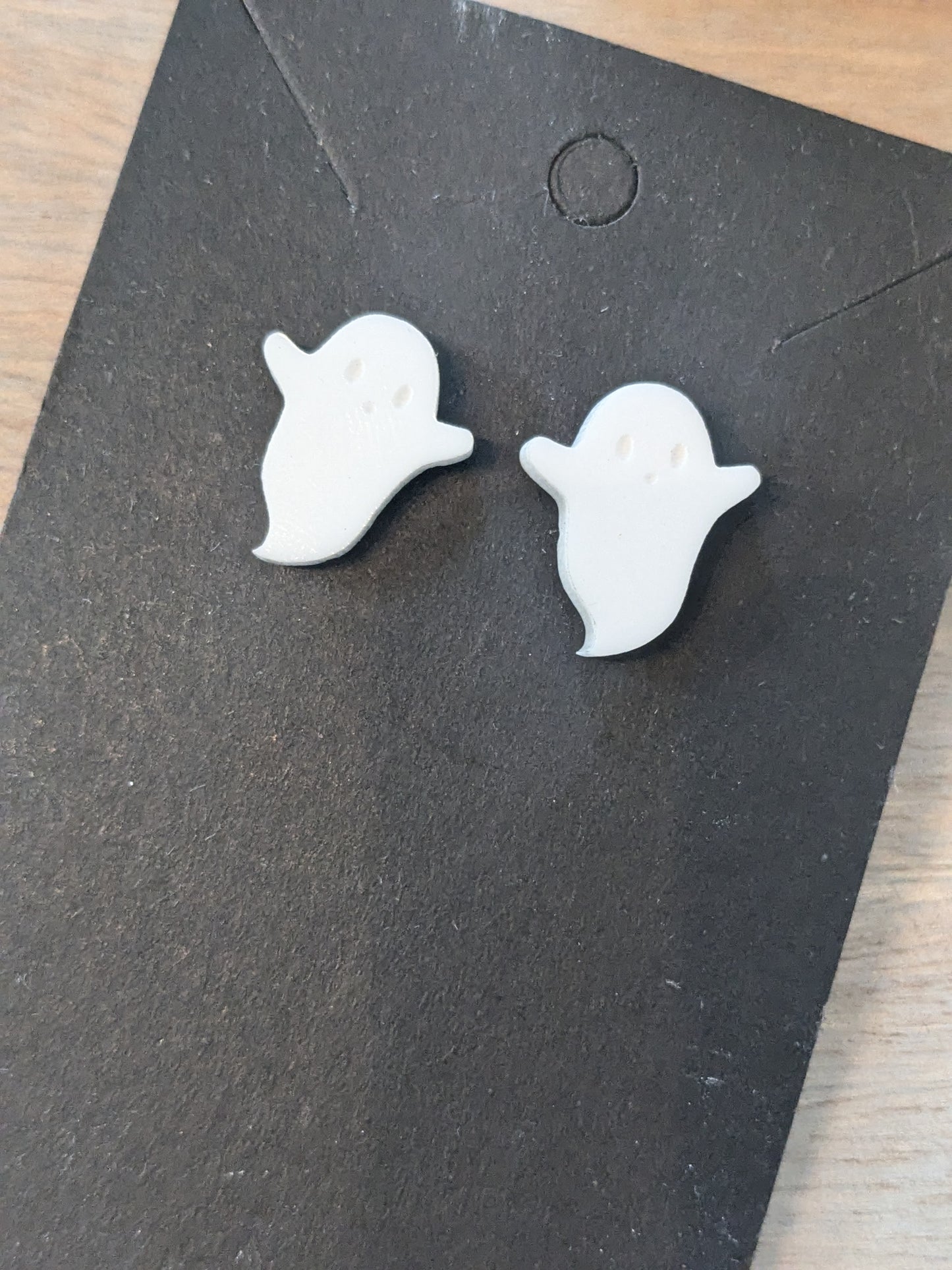 Ghost Earrings #1 | Ghost Studs | Halloween Earrings | Handmade Acrylic | Hypoallergenic