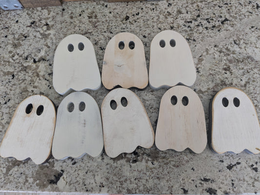 Set of 8 Wooden Ghost Cutouts – DIY Halloween Decor Refresh