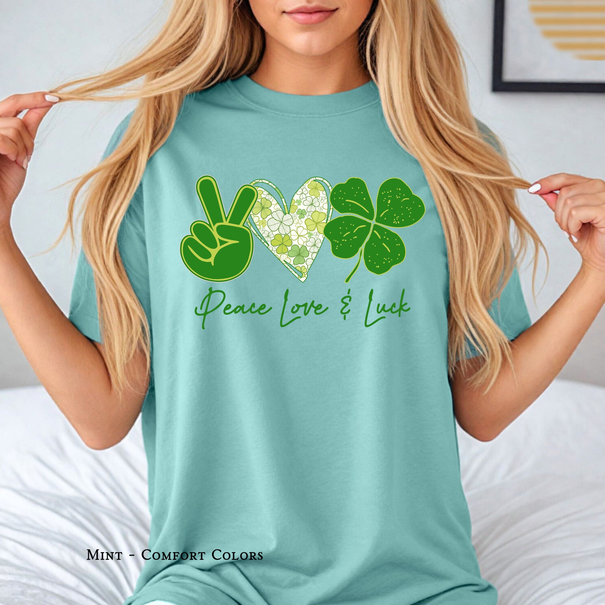 Lucky themed festive green T-shirt