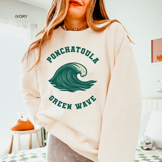 Classic Ponchatoula Green Wave sweatshirt