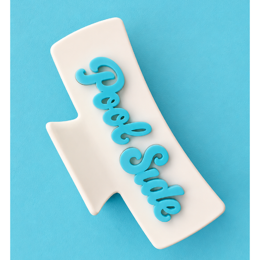 Pool Side Acrylic Hair Claw Clip