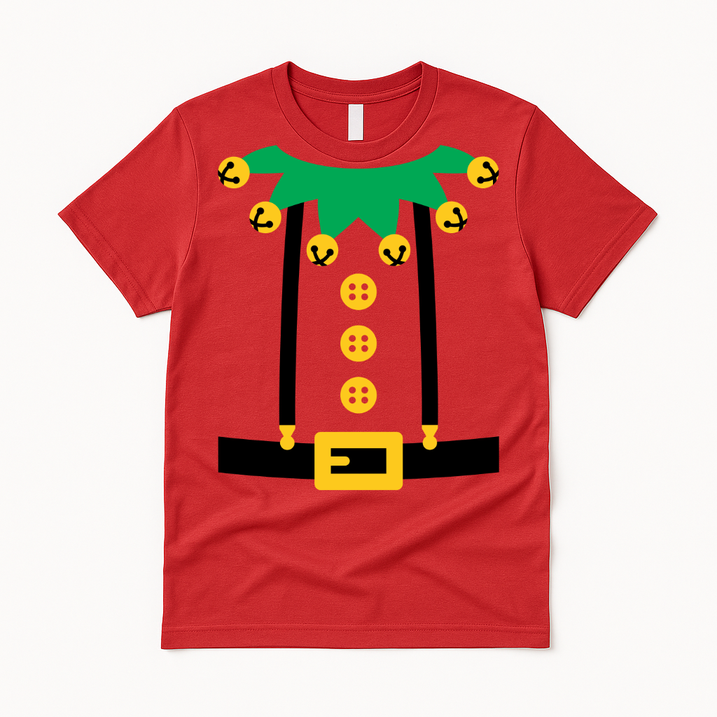 Festive youth elf outfit shirt for December school events