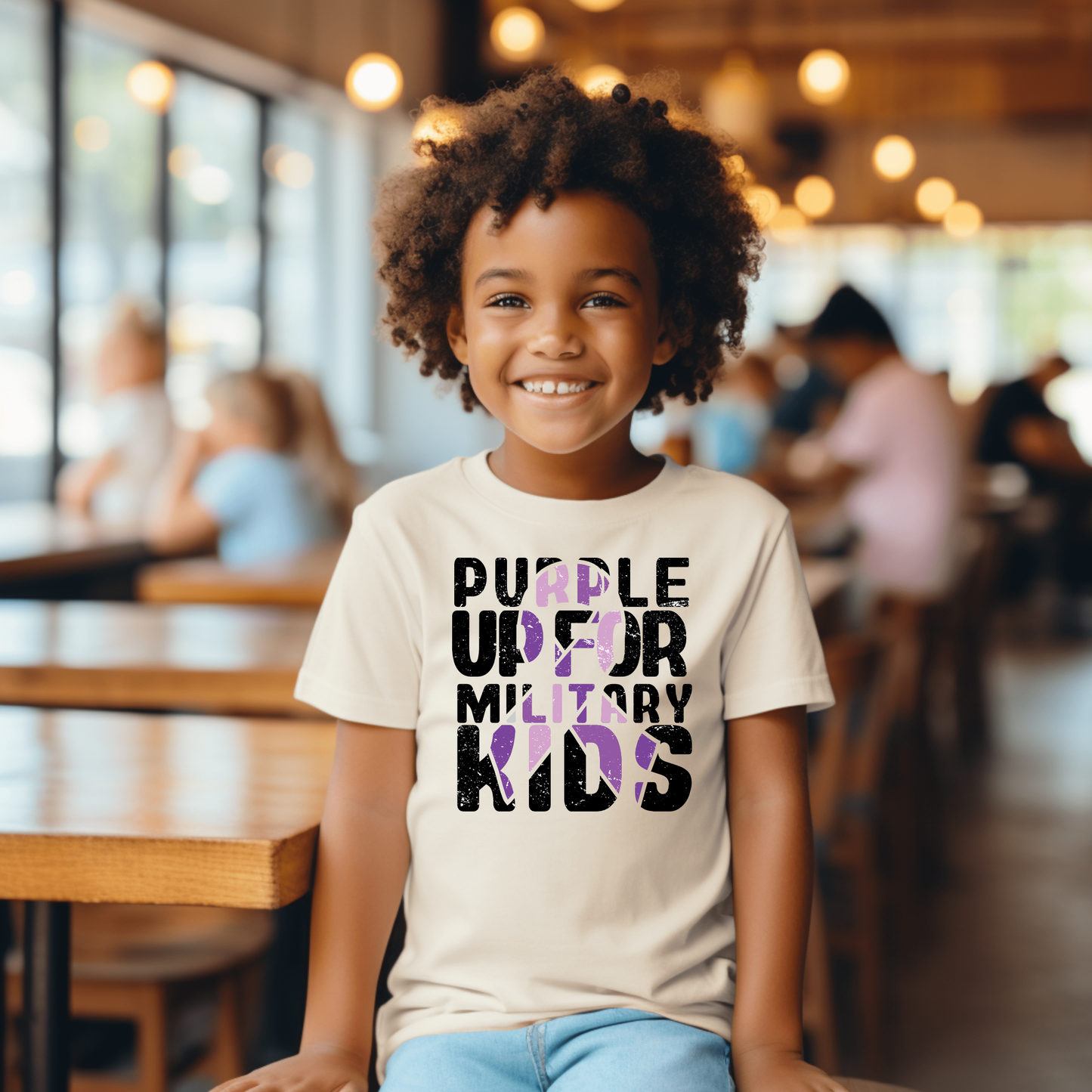 Purple Ribbon | Military Child | Purple Up | Month of the Military Child | Kids | MOTMC