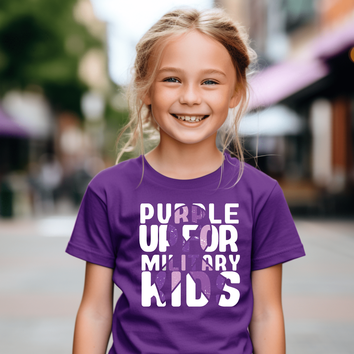 Purple Ribbon | Military Child | Purple Up | Month of the Military Child | Kids | MOTMC