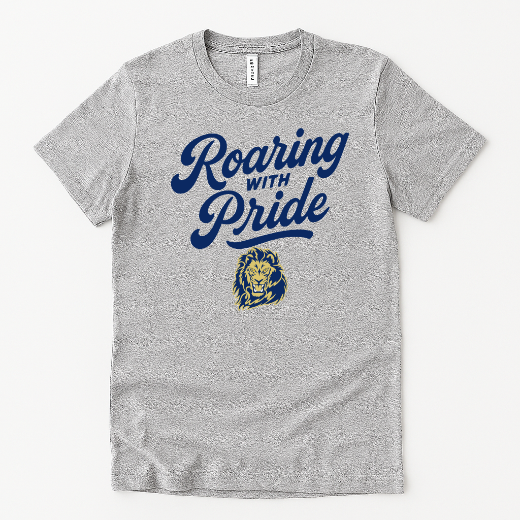 Roaring With Pride Covington High School Lions Shirt – Retro Mascot Spiritwear Tee