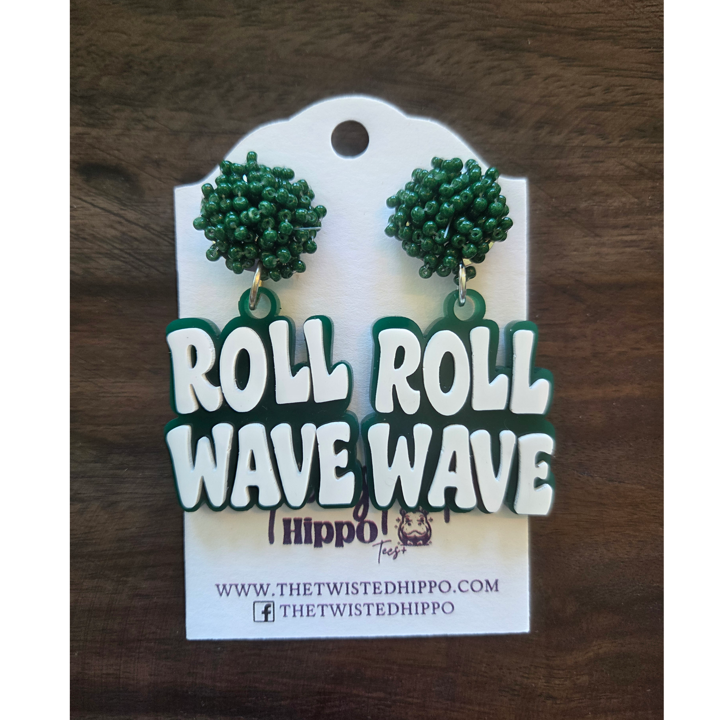 Ponchatoula High Roll Wave Acrylic Dangle Earrings