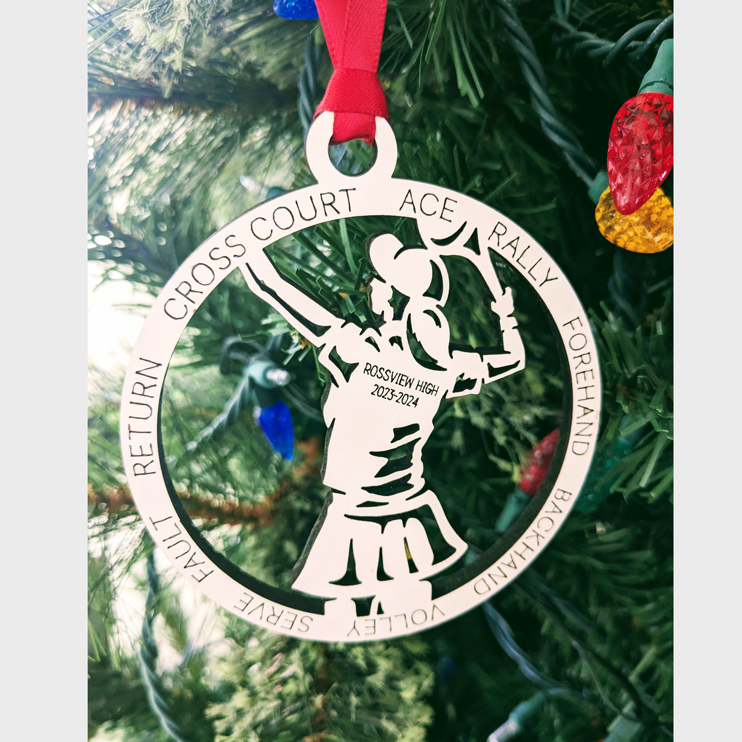 Female Tennis | Rossview School Christmas Ornaments