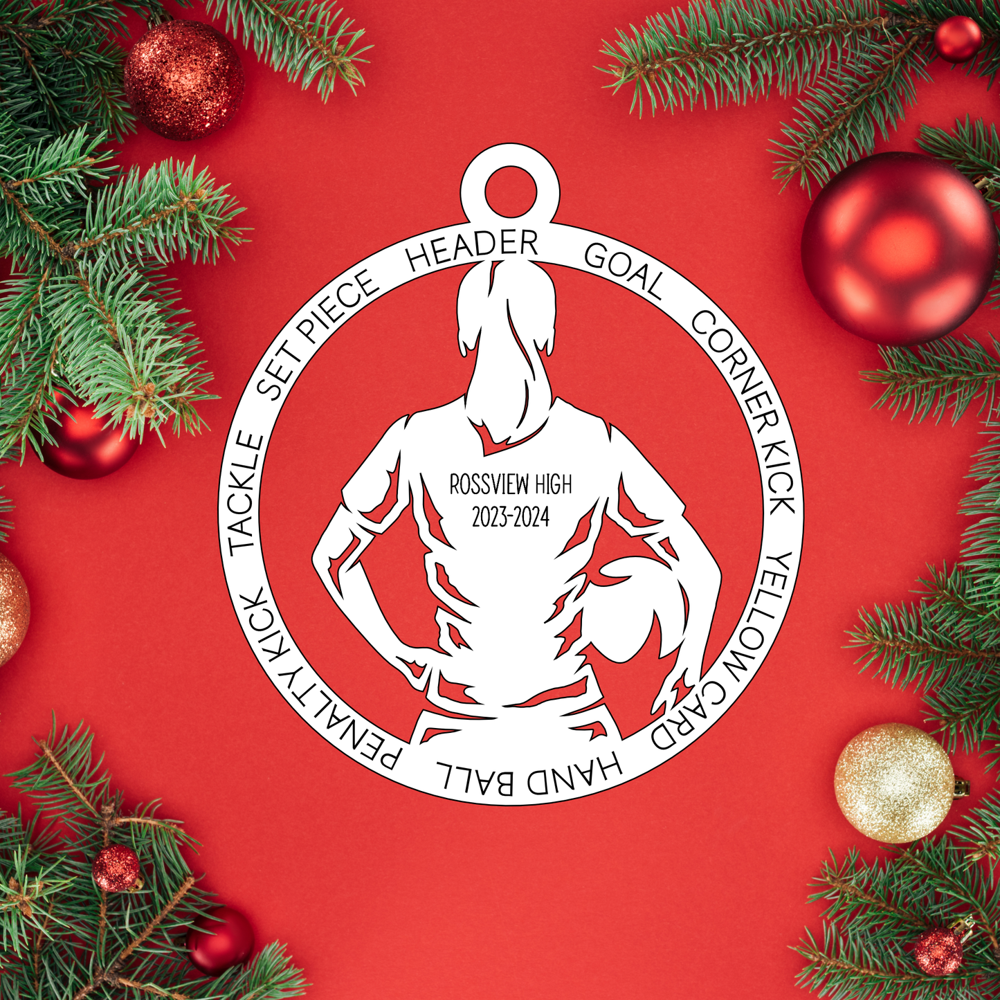 Female Soccer | Rossview School Christmas Ornaments