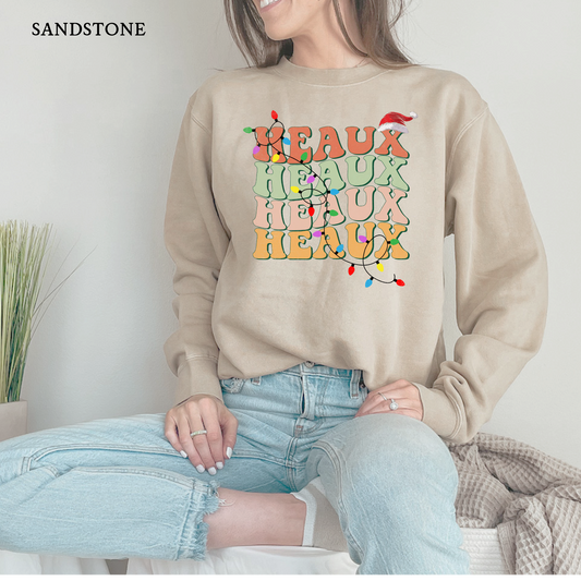 Heaux Heaux Heaux Cajun Christmas Tee | Christmas Independent Trading Comp. Sweatshirts