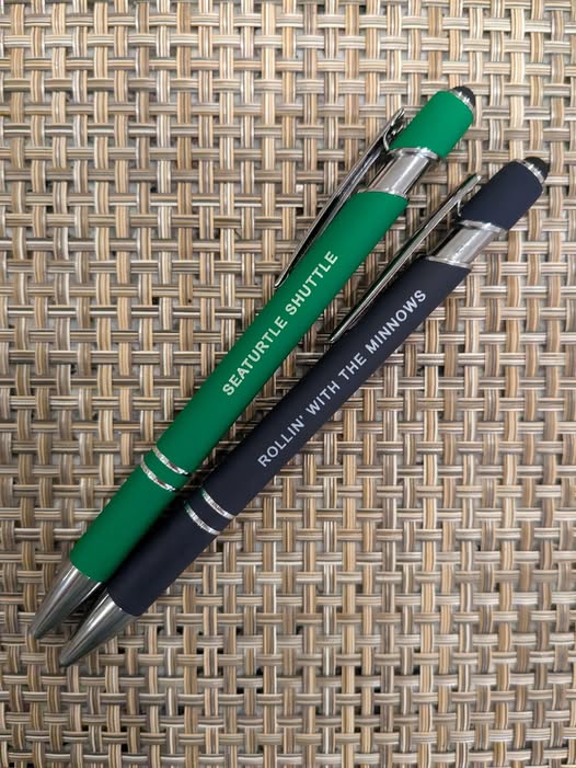 Soft touch engraved pens for gifts and events