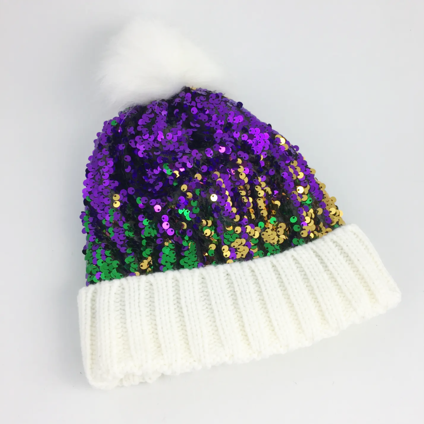 Sequin Mardi Gras Beanie | Mardi Gras