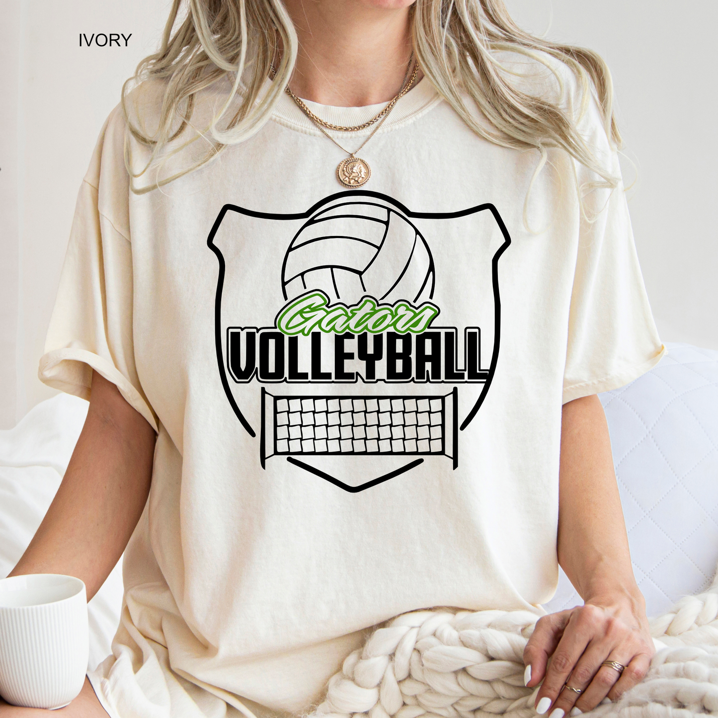 Volleyball Shield Logo | Madisonville Youth Boosters | Adult T-shirt