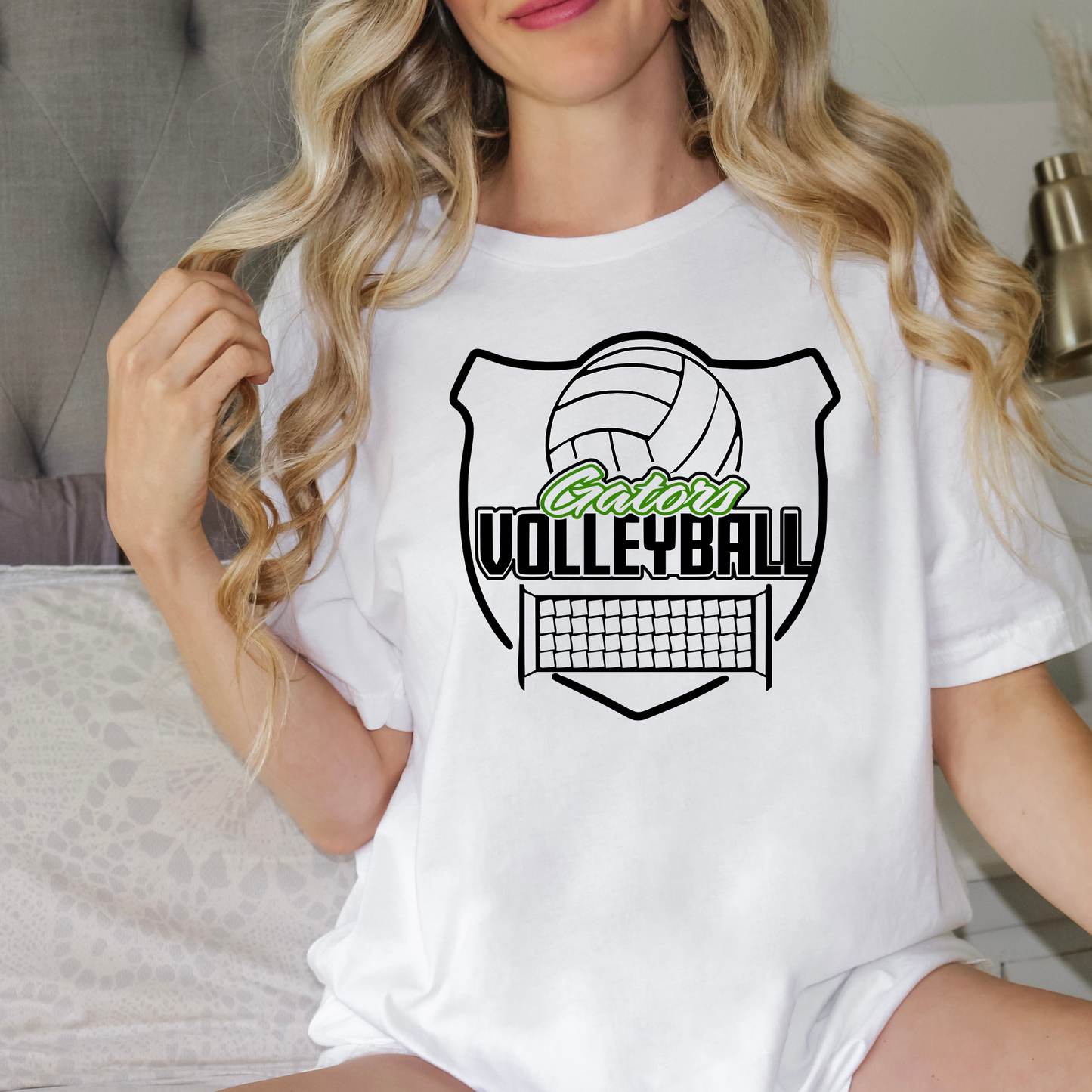 Volleyball Shield Logo | Madisonville Youth Boosters | Adult T-shirt
