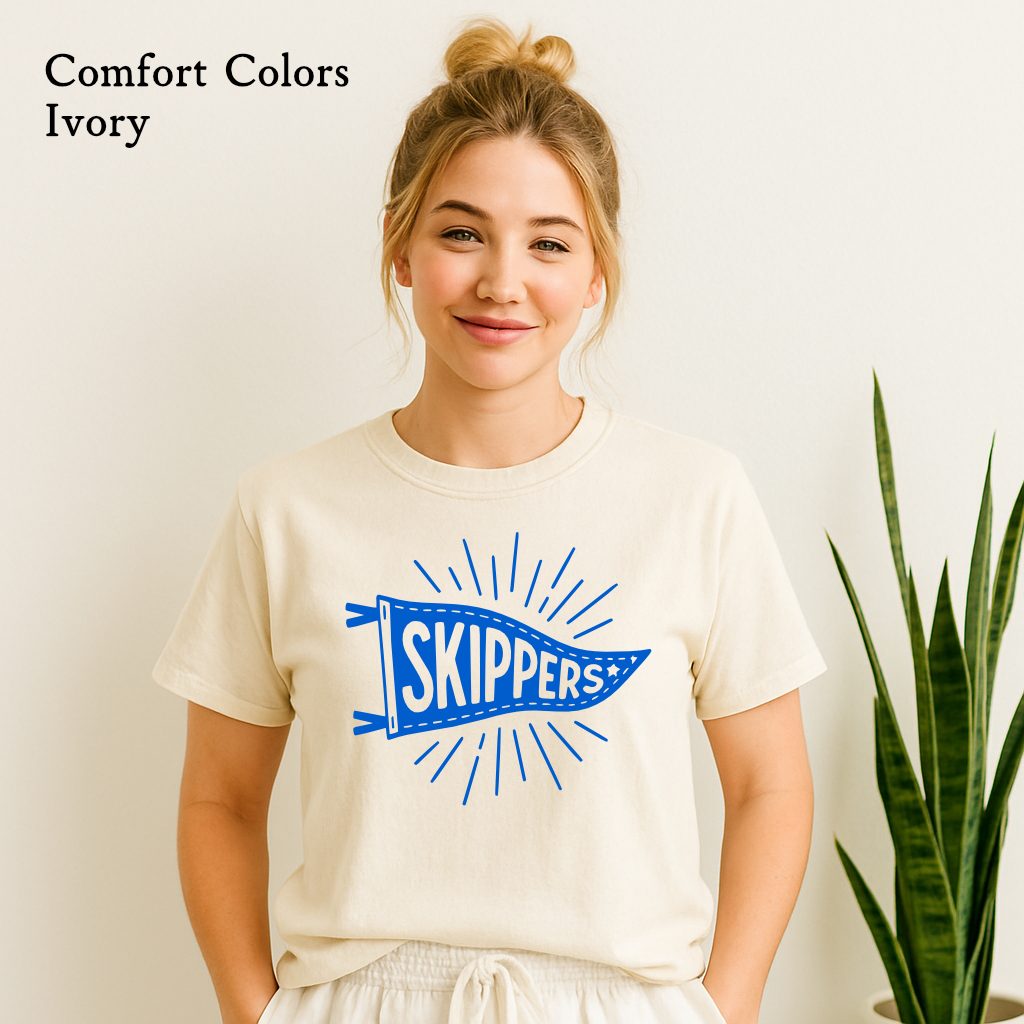 Vintage Skippers Spirit Shirt with Flag Graphic