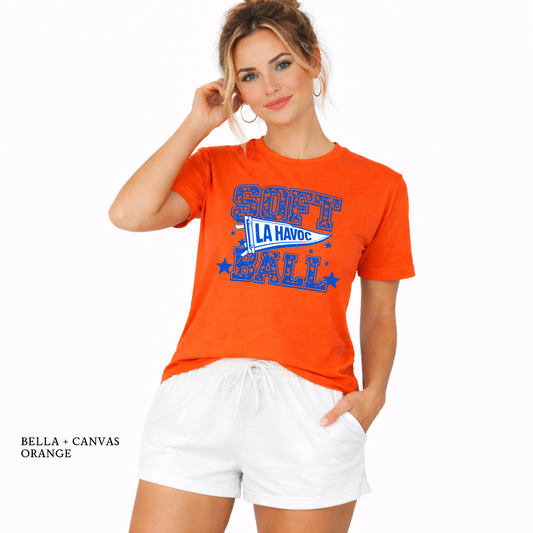 LA Havoc Travel Softball T-Shirt | Distressed Softball Graphic Tee