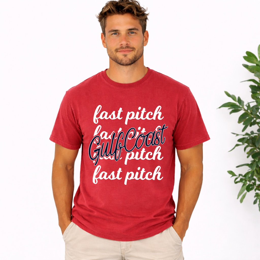 Stacked Fast Pitch GulfCoast Softball - Red