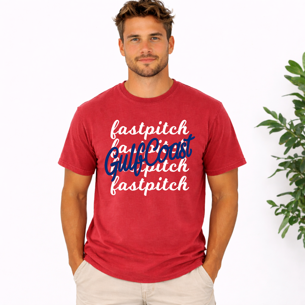 Stacked Fast Pitch GulfCoast Softball - Red
