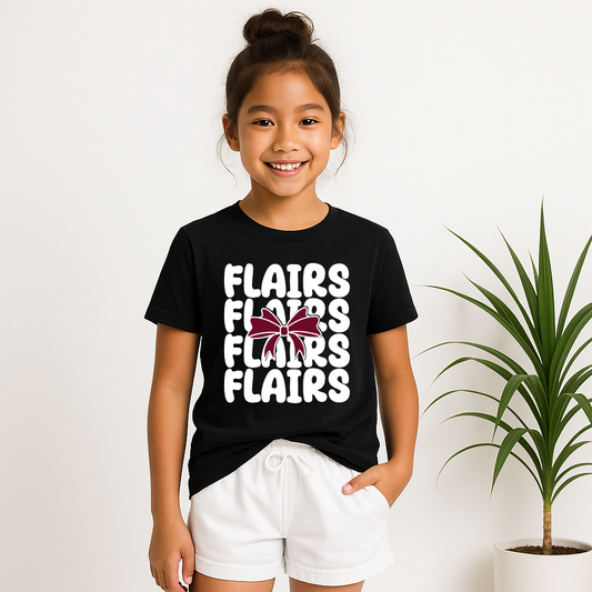 Northshore Flairs Youth Stacked Bow T-Shirt
